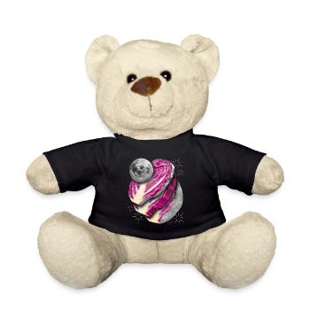 Surréalisme, pleine lune en tranches, chou rouge - Nounours - noir - Devant