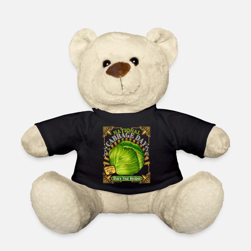 Kohl, Weißkohl, lustiger Spruch Cabbage Day - Teddy - Schwarz