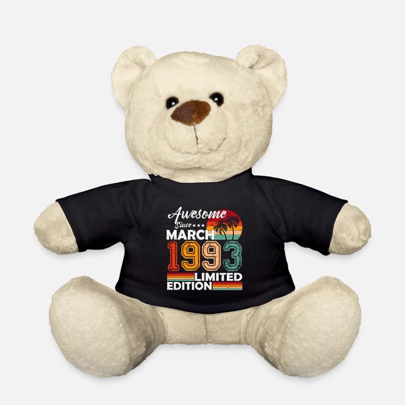 März 1993 Vintage Geburtstag Geschenk - Teddy - Schwarz