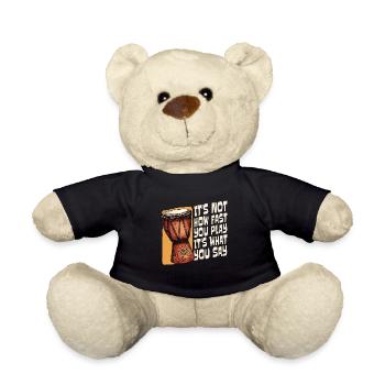 Djembé Ce n’est pas à quelle vitesse tu joues percussionniste - Nounours - noir - Devant