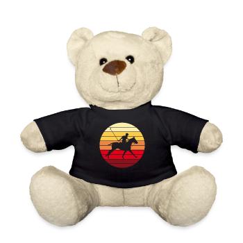 Polo Sport Equestrian Retro Vintage Gift - Teddy Bear - black - Front