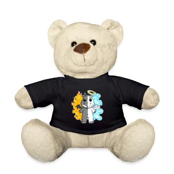 Hippo - Angel and Devil - Teddy Bear - black - Front