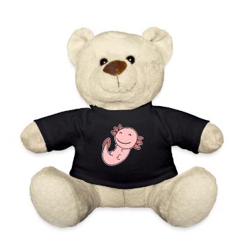 Axolotl Motiv Kinder Niedlich - Teddy - Schwarz - Vorne