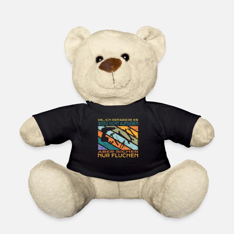 Heimwerker Geschenkidee Handwerker - Teddy - Schwarz