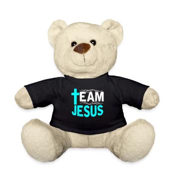 Team Jesus Christianity Catholics Religion Faith - Teddy Bear - black - Front