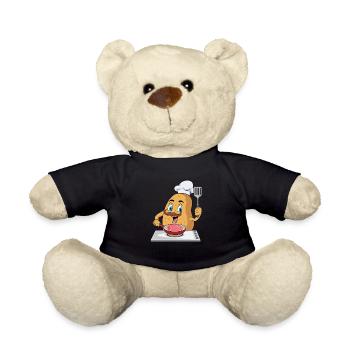 Cute Potatoe Cooking Hobby Chef Baking - Teddy Bear - black - Front