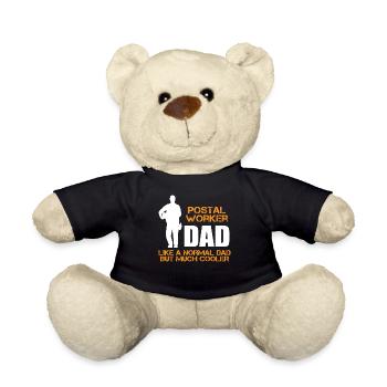 Postarbeiter Papa Zusteller Briefträger Geschenk - Teddy - Schwarz - Vorne