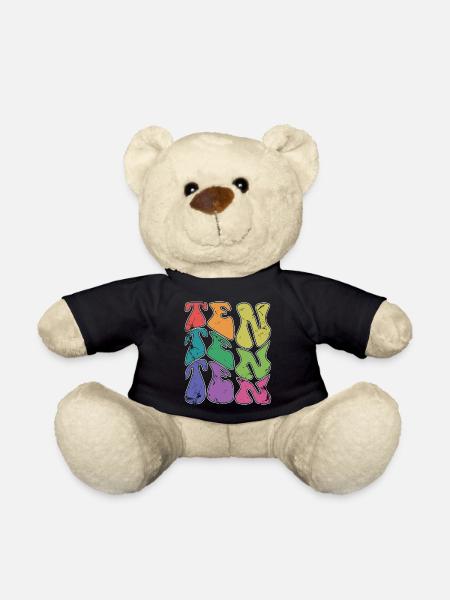 Rétro 10 ans 10e anniversaire Enfants Garçons Filles - Nounours - noir