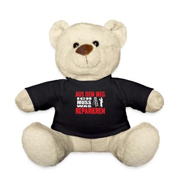 Heimwerker Geschenkidee Handwerker - Teddy - Schwarz - Vorne