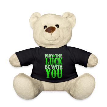 May The Luck Be With You St. Patrick - Teddy Bear - black - Front