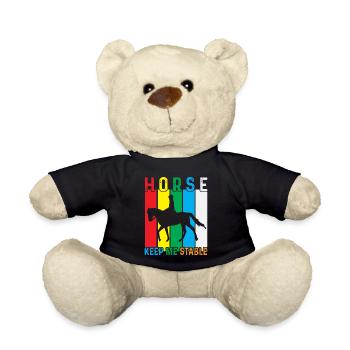 Das Pferd hält mich stabil - Teddy - Schwarz - Vorne