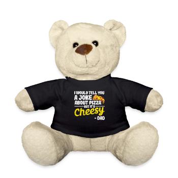 Je vous raconterais une blague sur la pizza - Nounours - noir - Devant