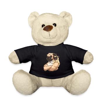 Mops Mopsbesitzer Mopsfreunde für Mops Fans - Teddy - Schwarz - Vorne