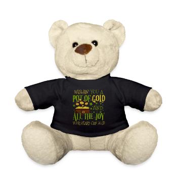 Je vous souhaite un pot d’or Saint-Patrick - Nounours - noir - Devant