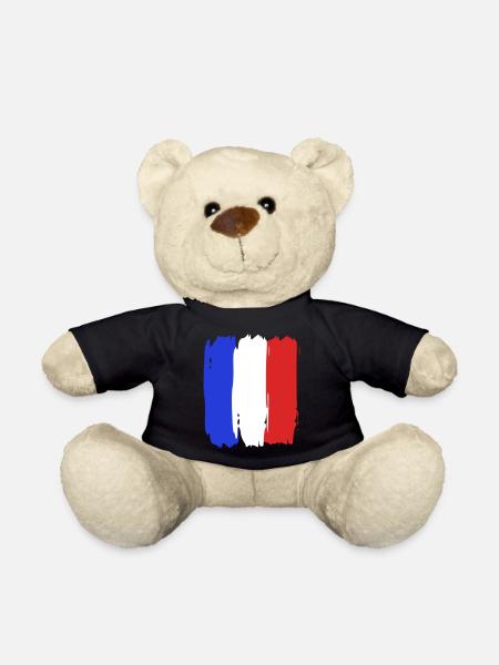 Drapeau France Tricolore - Nounours - noir