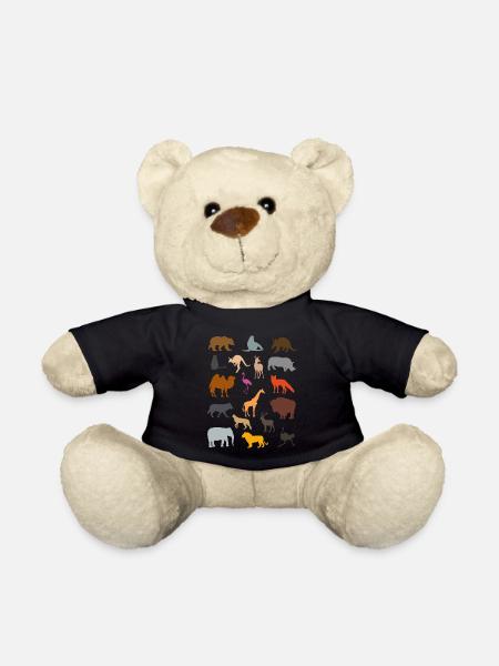 Zoo Tiere Sammlung Zootiere Zoo-Gänger Geschenk - Teddy - Schwarz
