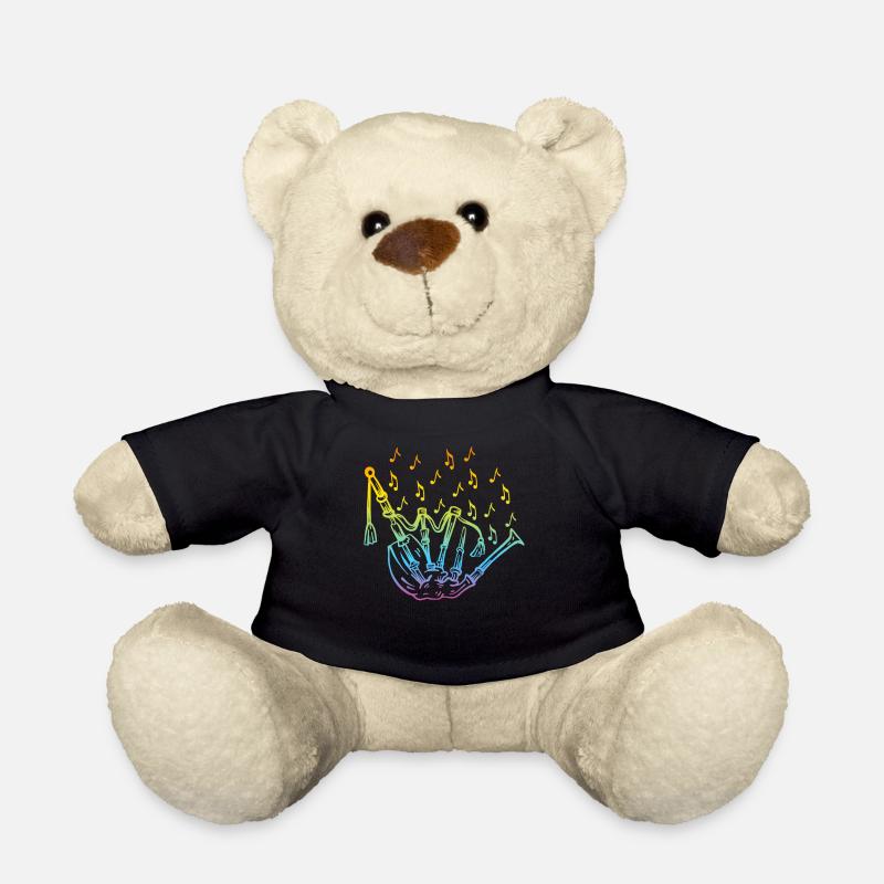 Bagpipe With Music Notes Bagpiper Bagpipe Musician - Teddy - Schwarz