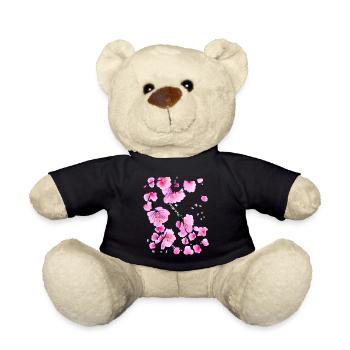 Sakura japonais en fleurs de cerisier - Nounours - noir - Devant