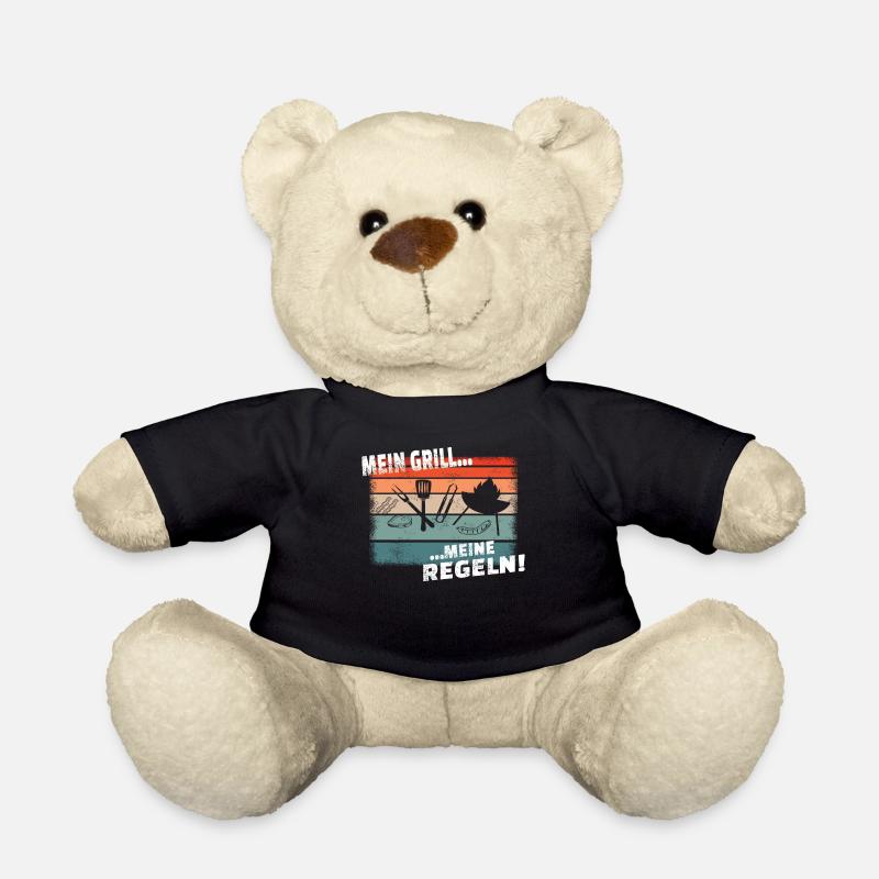 Grillen und Camper Geschenkidee - Teddy - Schwarz