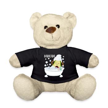 Avocado In Badewanne Lustiges Gemüse Obst Geschenk - Teddy - Schwarz - Vorne