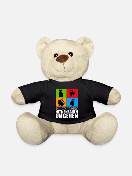 Katzen Misanthrop Sarkasmus - Teddy - Schwarz