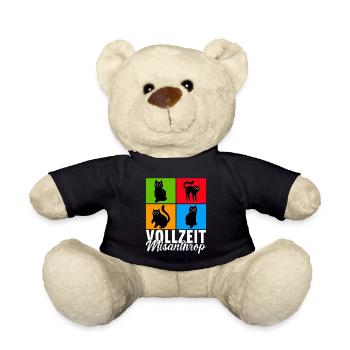 Katzen Misanthrop Sarkasmus - Teddy - Schwarz - Vorne