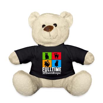 Cats Misanthrope Sarcasm - Teddy Bear - black - Front