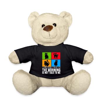 Cats Misanthrope Sarcasm - Teddy Bear - black - Front