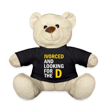 Ivorcé et à la recherche du t-shirt divorcé D - Nounours - noir - Devant