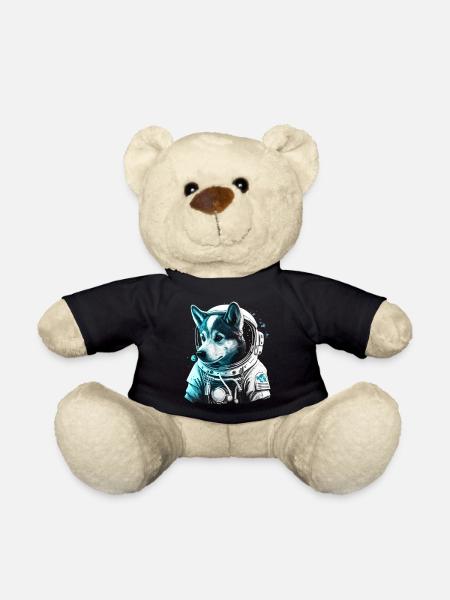 Ein süßer Astronauten-Husky - Teddy - Schwarz