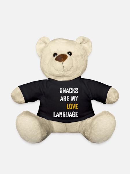 Snacks sind meine Liebessprache - Teddy - Schwarz