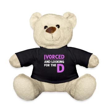 Ivorcé et à la recherche du t-shirt divorcé D - Nounours - noir - Devant