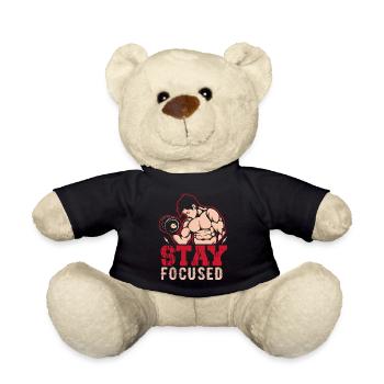 Stay Focused - Teddy Bear - black - Front