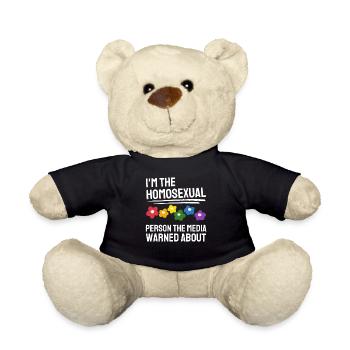 Drôle de fleurs arc-en-ciel Fleur LGBTQ Cadeau LGBT - Nounours - noir - Devant