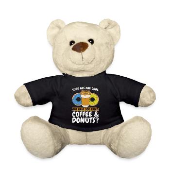 Coffee & Doughnuts Sure Abs sont des grains de café cool - Nounours - noir - Devant