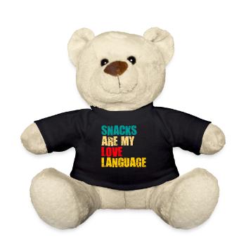 Snacks sind meine Liebessprache - Teddy - Schwarz - Vorne