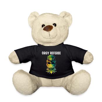 Orgie Schiedsrichter Funny Upside Down Ananasschädel - Teddy - Schwarz - Vorne