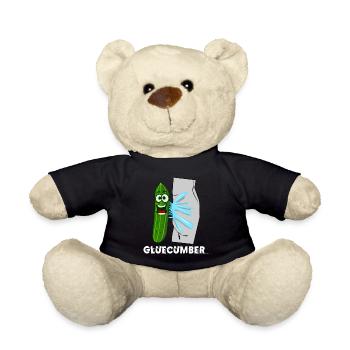 Gurke mit Kleber Gluecumber Gurken - Teddy - Schwarz - Vorne