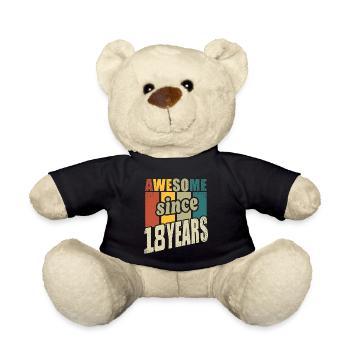 18 ans Génial depuis 18 ans 18ème anniversaire - Nounours - noir - Devant