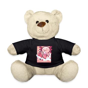 Kawaii Axolotl Milkberry Milkshake Funny Sushi - Nounours - noir - Devant