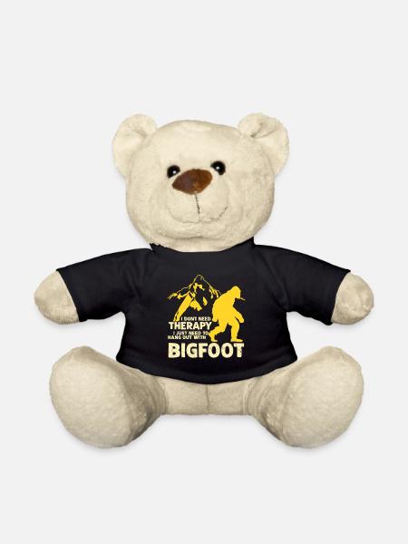 Bigfoot Hiking Sasquatch Outdoor - Teddy Bear - black