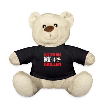 Grillen und Camper Geschenkidee - Teddy - Schwarz - Vorne