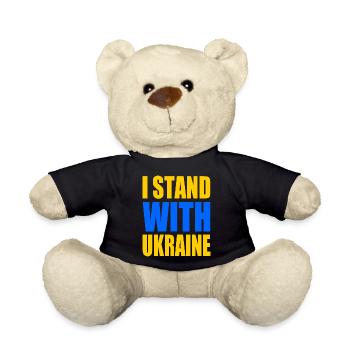 I stand with ukraine - Teddy Bear - black - Front
