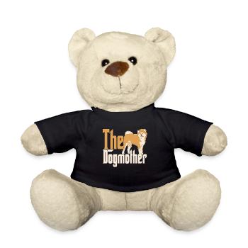 Akita Dog Mom Dogmother Dogs Mommy - Teddy Bear - black - Front