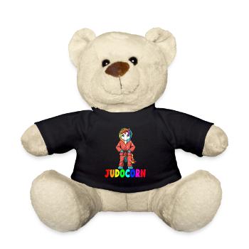 Judocorn Einhorn Judo Judosport Kampfsportart - Teddy - Schwarz - Vorne