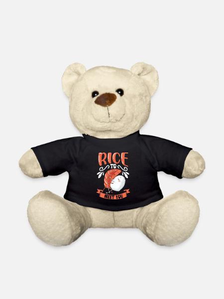 Sushi Fan Japanese Food Foodie Cuisine Japan - Teddy Bear - black