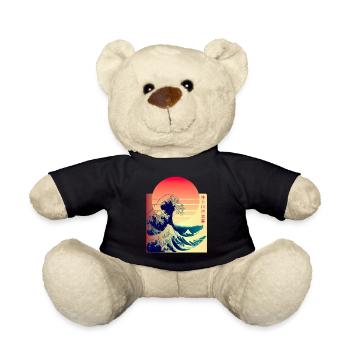 Die Große Welle vor Kanagawa - Teddy - Schwarz - Vorne