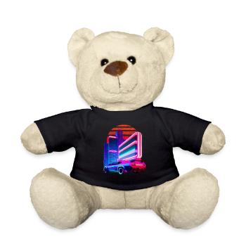 Retro Wave 80s Sports Car Vaporwave - Nounours - noir - Devant