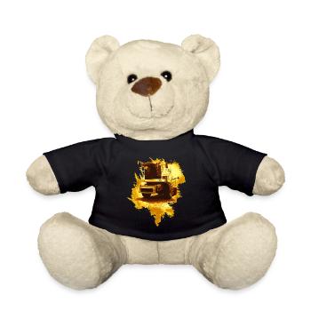 Combine Harvester Gold - Teddy Bear - black - Front