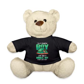 Scout Camping Outdoor Campfire Hiking Backpacking - Teddy Bear - black - Front